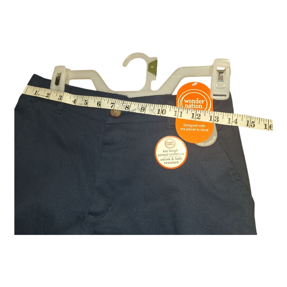 NWT Wonder Nation Boys Size 16 Navy Uniform Pants - Picture 4 of 9